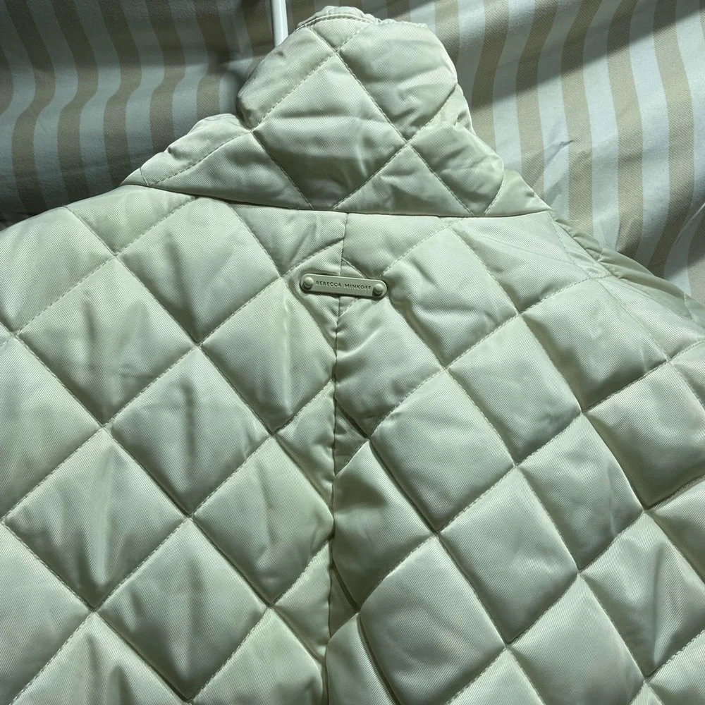 Rebecca Minkoff Ivory Quilted Puffer Coat - Picture 8 of 8